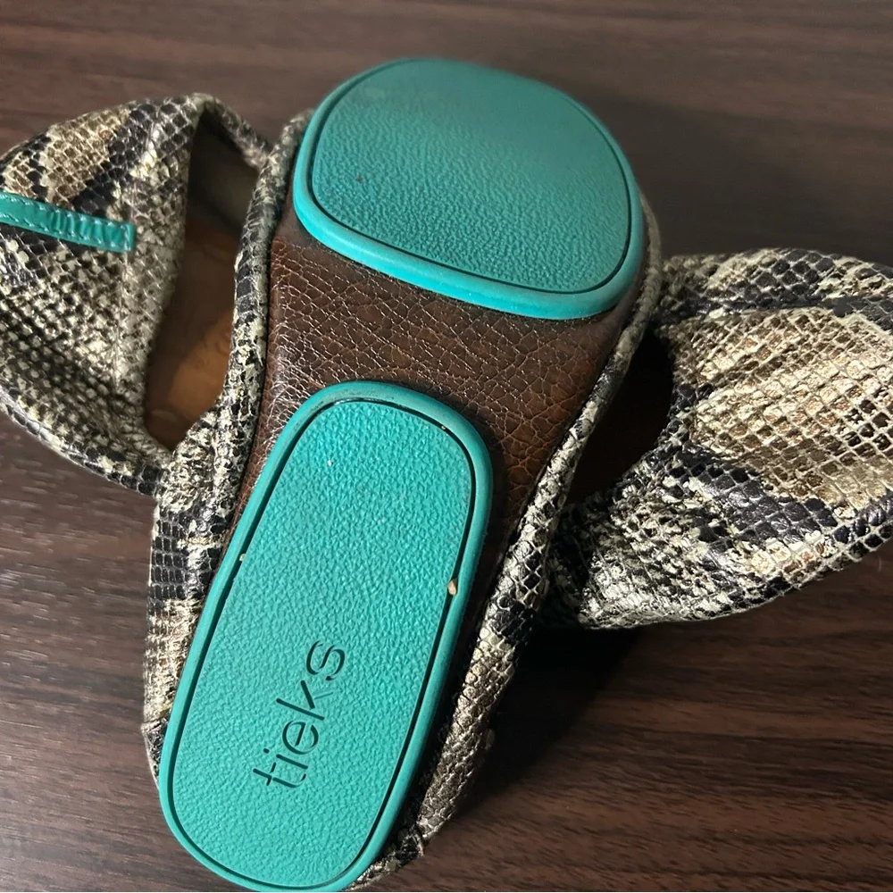 Tieks copperhead snake print ballet flats